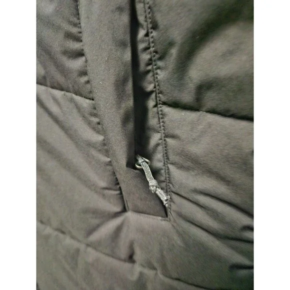 EDDIE BAUER KNEE LENGTH HOODED SZ S PUFFER VEST BLACK NWT - Picture 8 of 9